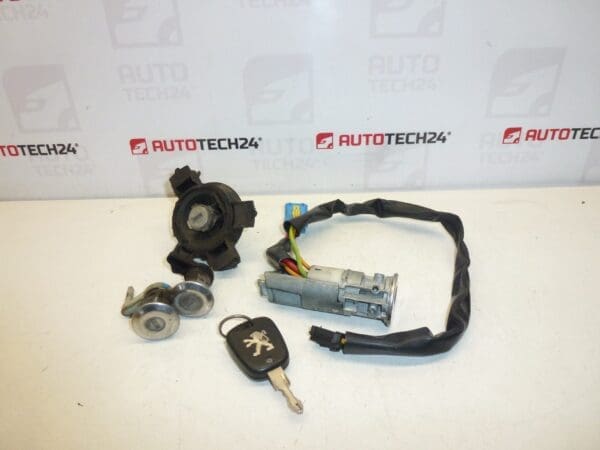 Serrure Peugeot 206 jeu 1 clé 4162EW 4162Z1